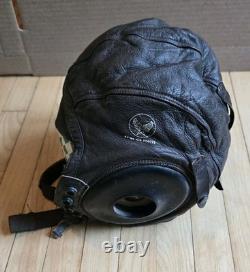WWII WW2 US Army Air Force Type A-11 Leather Flight Helmet Medium