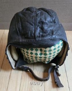 WWII WW2 US Army Air Force Type A-11 Leather Flight Helmet Medium