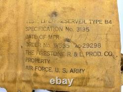 WWII WW2 U. S. ARMY AIR FORCE Life Preserver Mae-West Vest TYPE B4 Spec No. 3135