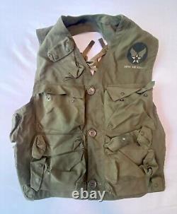WWII World War 2 II US Army Air Corp Force C-1 Survival Vest With Holster