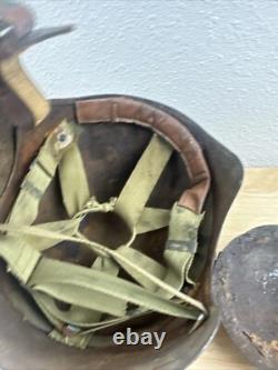 WWII World War 2 US Army Air Force BOMBER CREW M5 FLAK HELMET Flaps