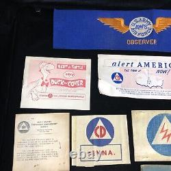 WWII civil defense and army Air Force observer lot