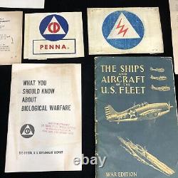 WWII civil defense and army Air Force observer lot