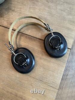 WW 2 Army Air Corps Type A-9 Summer Flying Helmet And ANB H1 Headset