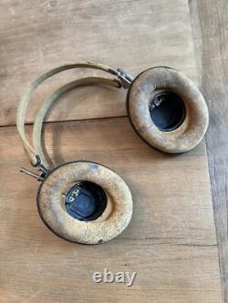 WW 2 Army Air Corps Type A-9 Summer Flying Helmet And ANB H1 Headset