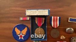 WW 2 Named Army Air Corp grouping GCM named & Certificate of Merit medal