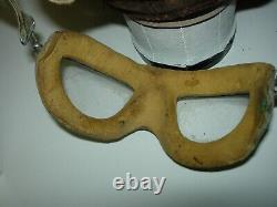 WW 2 WW 11 Pilot Leather helmet w AN-6530 Army Air Corps Forces Pilot Goggles