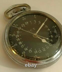 WW II 1940 U. S. ARMY AIR CORP NAVIGATION WATCH W Carrying case W ORG B0X