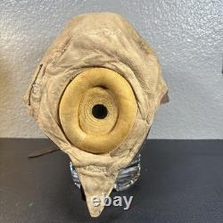WW II ARMY AIR FORCES TYPE A-11 LEATHER FLYING HELMET-SELBY SHOE CO Size large