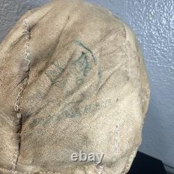 WW II ARMY AIR FORCES TYPE A-11 LEATHER FLYING HELMET-SELBY SHOE CO Size large