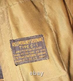WW II Army Air Force Type C-1 Survival Emergency Tactical Multi Pocket Vest