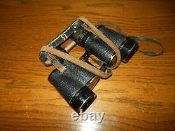 WW II German Army Air Force 6x30 BINOCULARS & RAIN SHIELD E. LEITZ 1938