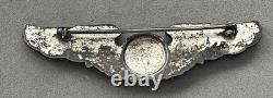 WW II Sterling Silver U. S. ARMY Air Force Air Crew Pilot Wings 3 Scripted Name