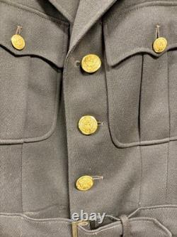 WW II US Army Air Corps Officer Dress Uniform Jacket with Flight Cap -April 1945