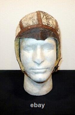 WW II US Army Air Force Aircraft TYPE B-6 LEATHER & FLEECE FLIGHT HELMET