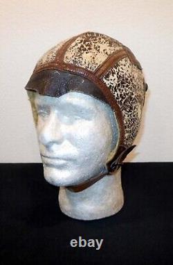 WW II US Army Air Force Aircraft TYPE B-6 LEATHER & FLEECE FLIGHT HELMET