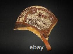 WW II US Army Air Force Aircraft TYPE B-6 LEATHER & FLEECE FLIGHT HELMET