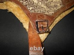 WW II US Army Air Force Aircraft TYPE B-6 LEATHER & FLEECE FLIGHT HELMET