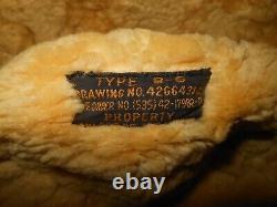 WW II US Army Air Force Aircraft TYPE B-6 LEATHER & FLEECE FLIGHT HELMET
