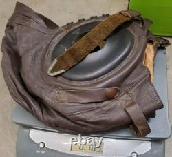 WW II US Army Air Force Leather Flight Helmet Type A-11 No. 3189 Large Goodrich