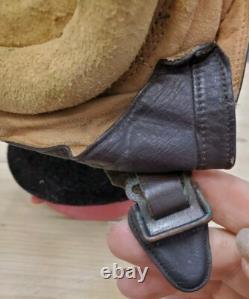 WW II US Army Air Force Leather Flight Helmet Type A-11 No. 3189 Large Goodrich