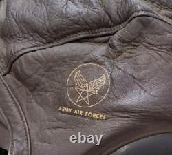 WW II US Army Air Force Leather Flight Helmet Type A-11 No. 3189 Large Goodrich