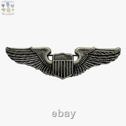 White Gold 1/20 10k Pre Wwii Army Air Corps Pilot Wings Badge 3-1/8 Size #132