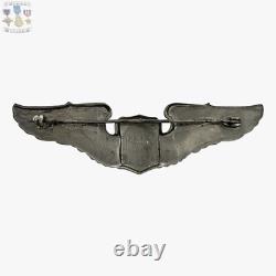 White Gold 1/20 10k Pre Wwii Army Air Corps Pilot Wings Badge 3-1/8 Size #132