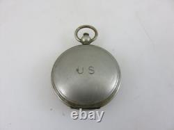 Wittnauer Pocket Compass WWII US Army Air Force Military Vintage