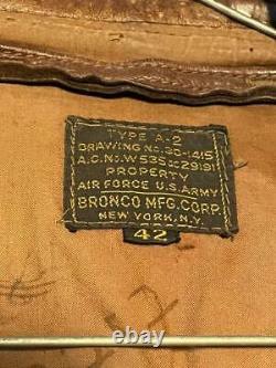 World War 2 Bomber Jacket Army Air Corps Fightin Bitin Personal Effects Lot