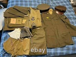 World War 2 Bomber Jacket Army Air Corps Fightin Bitin Personal Effects Lot
