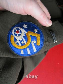 World War 2 Coat US Army Air Corps 5th Air Force & CBI Patch Navigator Wings