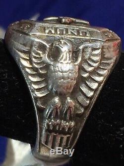 World War 2 WW2 WWII United States Army Air Force USAAF Sterling Silver Ring 17