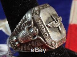 World War 2 WW2 WWII United States Army Air Force USAAF Sterling Silver Ring 17