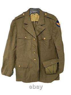 World War II US Army Air Corps Named Uniform Enlisted Jacket Pants Hat NAMED