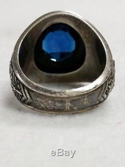 World War II WWII Army Air Force Pilot Officer Sterling Silver Ring Size 8.5