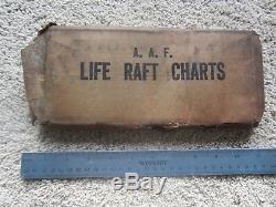 World War Two 2 A. A. F. Army Air Force Life Raft Charts Oil Cloth 5 Pack Maps Map