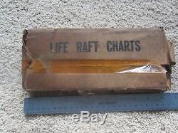 World War Two 2 A. A. F. Army Air Force Life Raft Charts Oil Cloth 5 Pack Maps Map
