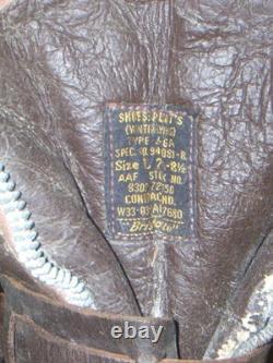 Ww11 Army Air Corp Heavy Flight Overshoes Pilots Leather /wool Boots Sz. L