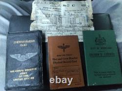 Ww11 Id Card Air Corps Army USA, Physical Record Car And More