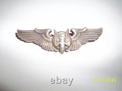 Ww2 Army Air Corp 2 Bomber / Aerial Gunner Wings Sterling Silver Nice Look