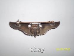 Ww2 Army Air Corp 2 Bomber / Aerial Gunner Wings Sterling Silver Nice Look