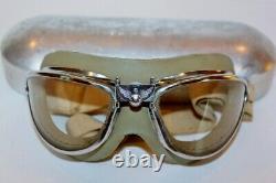 Ww2 Aviator Flight Flying Goggles- American Optical- Us Army Air Corps