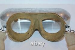 Ww2 Aviator Flight Flying Goggles- American Optical- Us Army Air Corps