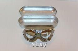 Ww2 Aviator Flight Flying Goggles- American Optical- Us Army Air Corps