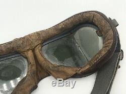 Ww2 British RAF Flight Goggles Wwii Nice Army Air Corps Air Force US Pilot Force