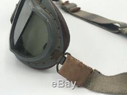 Ww2 British RAF Flight Goggles Wwii Nice Army Air Corps Air Force US Pilot Force