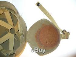 Ww2 M3 Helmet Wwii Flak Bomber Chinstrap Liner Webbing Army Nice Air Corps Force