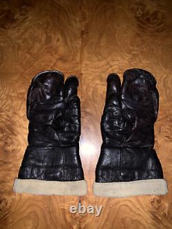 Ww2 U. S. Air Force Army Leather Wool Gloves A-9a Bacmo Postman Corp