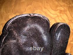 Ww2 U. S. Air Force Army Leather Wool Gloves A-9a Bacmo Postman Corp